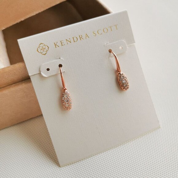 Kendra Scott Jewelry - Kendra Scott Grayson Rose Gold White Crystal Earrings